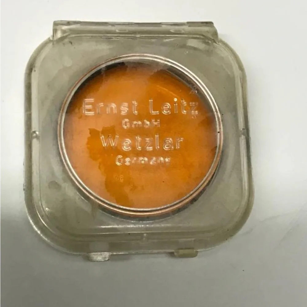 Vintage Leica Orange Camera Lens Filter (w/ Protective Case)